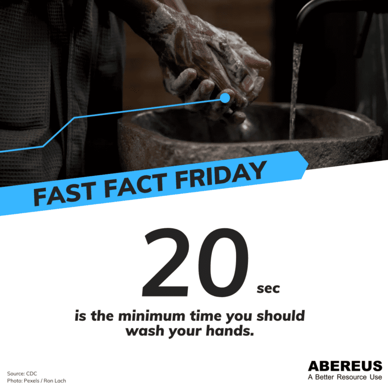 On the photo is someone washing his hands. You should clean them for at least 20 seconds.