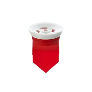 Ein roter Geruchsverschluss von CuluOne für wasserloses Urinal