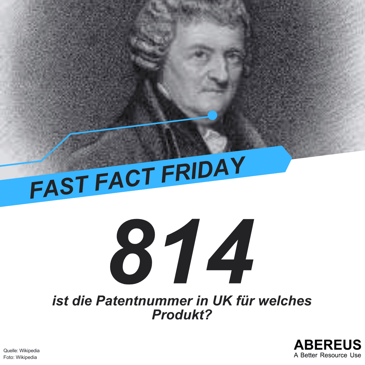 Eine schwarz-weiß Aufnahme eines alten Porträts von Alexander Cumming. Der ältere Mann hat eine Perücke auf, wie man es im 18. Jahrhundert getragen hat.