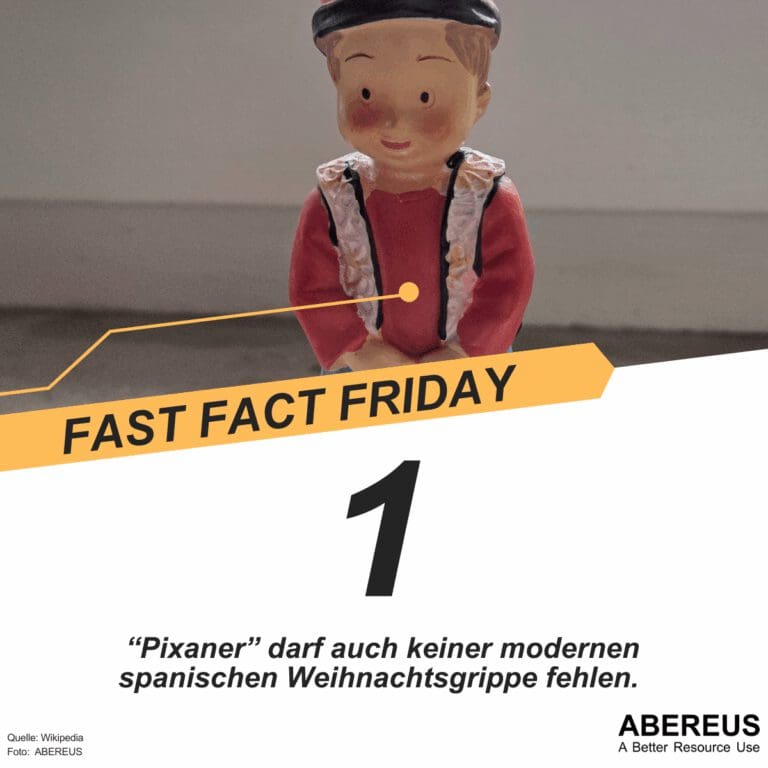 Auf dem Bild ist ein Fot mit einer Figur zu erkennen. Darunter steht folgendes: 1 “Pixaner” darf auch keiner modernen spanischen Weihnachtsgrippe fehlen.