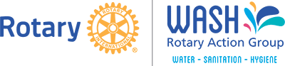 Das Logo von der Rotary und der WASH Rotary Action Group